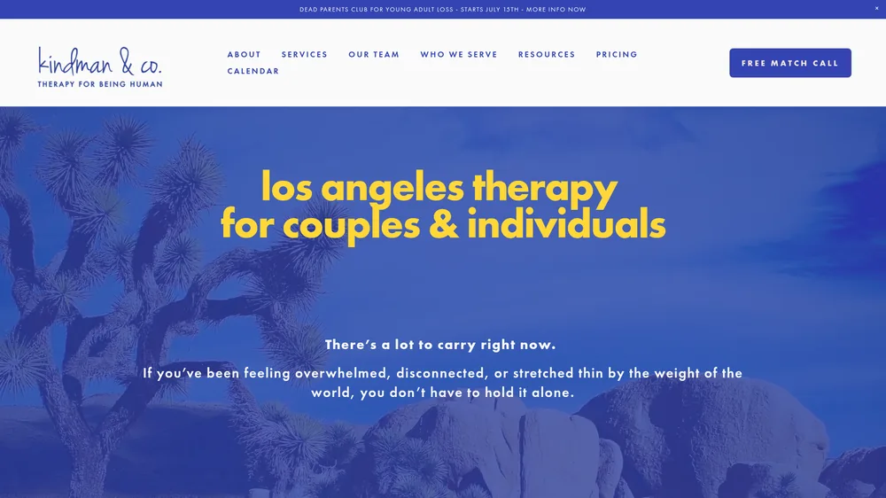 Kindman website screenshot